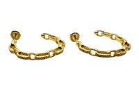 Orecchini Domar Gioielli Donna Orecchino cerchio argento 925 dorato con zirconia cubica in Argento Cubic Zirconia EZC104281 - EZC104281